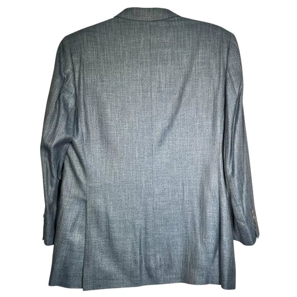 Jack Victor Valtuwood SPJ Mens Gray Single Breasted Two Button Blazer Size 44 L - Picture 8 of 16
